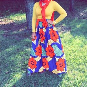 African high waist skirt